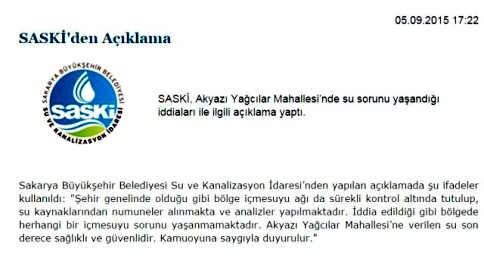 SASKİ Sorun Yok Açıklamasına Muhtar Öz’den Anında Cevap