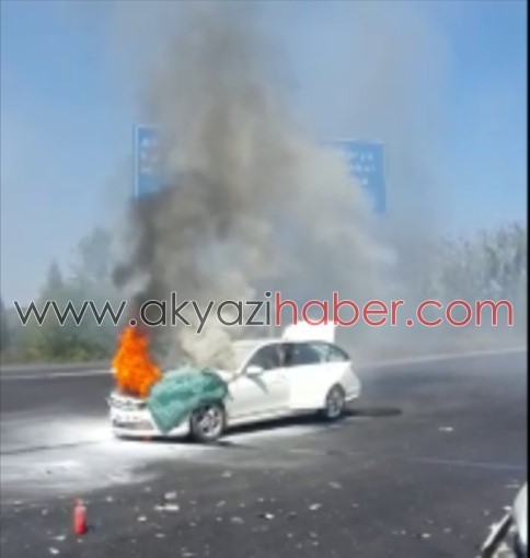 Kendi Aracının Yanışını Kayıt Etti