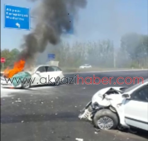 Kendi Aracının Yanışını Kayıt Etti