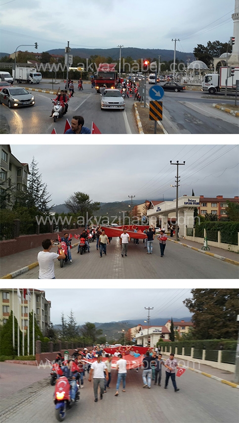 Şehitler İçin Tepki Yürüyüşüne Binlerce İnsan Katıldı