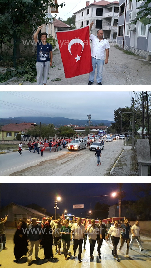 Şehitler İçin Tepki Yürüyüşüne Binlerce İnsan Katıldı