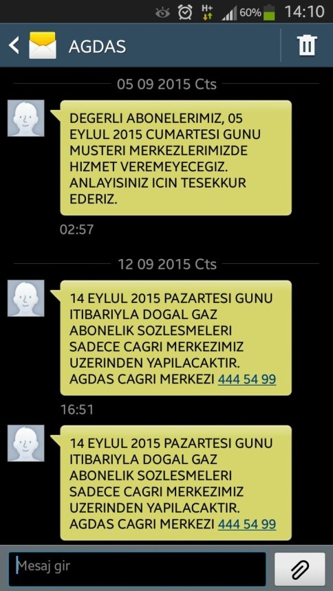 Agdaş Müşteri Hizmetleri Sürekli Meşgul