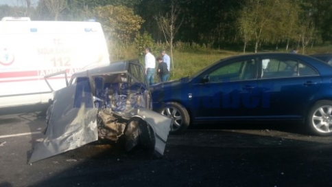 D140 Karayolunda Trafik Kazası 2 Yaralı