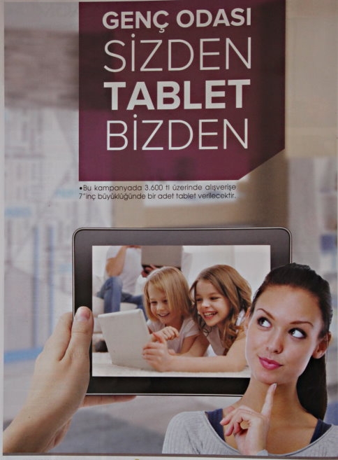Yağmur Mobilya Akyazı Bayisi Doğa AVM' de Tablet Kampanyası