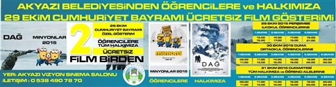 Belediyeden Öğrencilere Ve Halka Ücretsiz Sinema Gösterimi