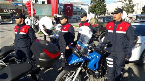 Jandarma Motosiklet Timinden 29 Ekim Gösterisi