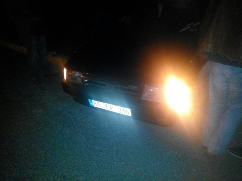 Küçücek Kavşağında Maddi Hasarlı Trafik Kazası