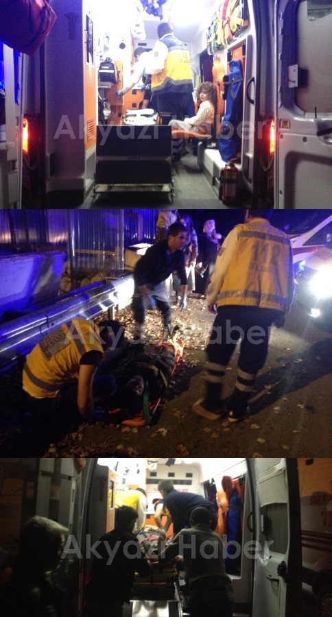 Yolcu Minibüsü ile Otomobil Çarpıştı