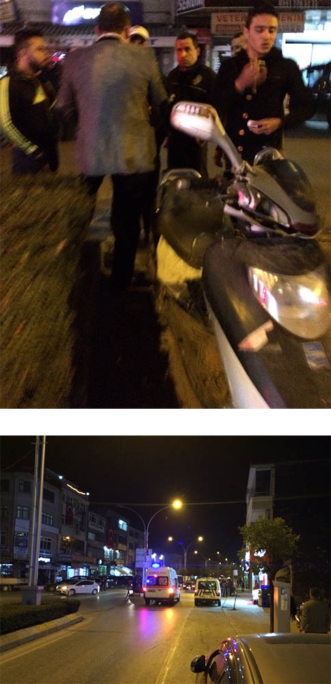 Motosiklet Sürücüsü Kazayı Ucuz Atlattı