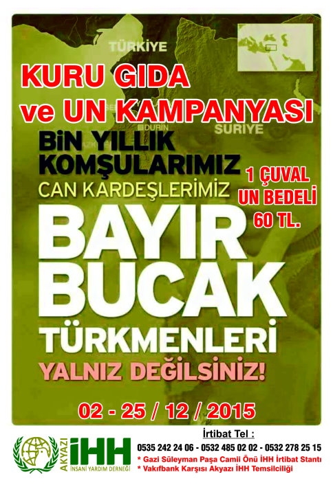 İHH Türkmen Kardeşlerimiz için Yardım Kampanyası Başlattı