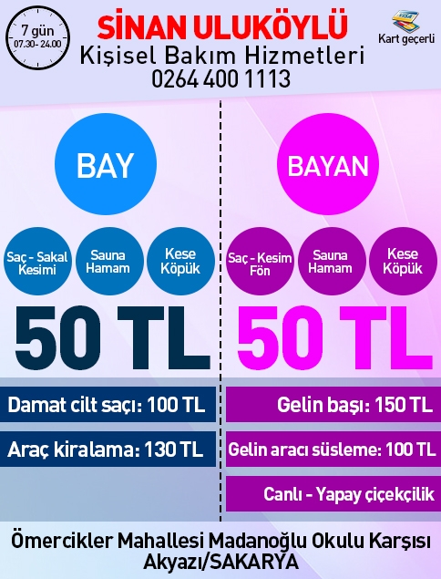 Sinan Uluköylü Bay Bayan Kuaför Kişisel bakım hizmetleri