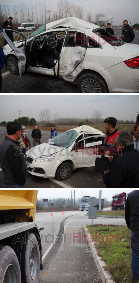 Son Dakika Trafik Kazası Otomobil İki Büklüm Oldu