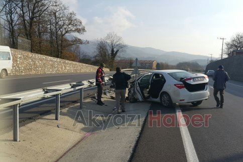 Kontrolden Çıktı Bariyerlere Girdi