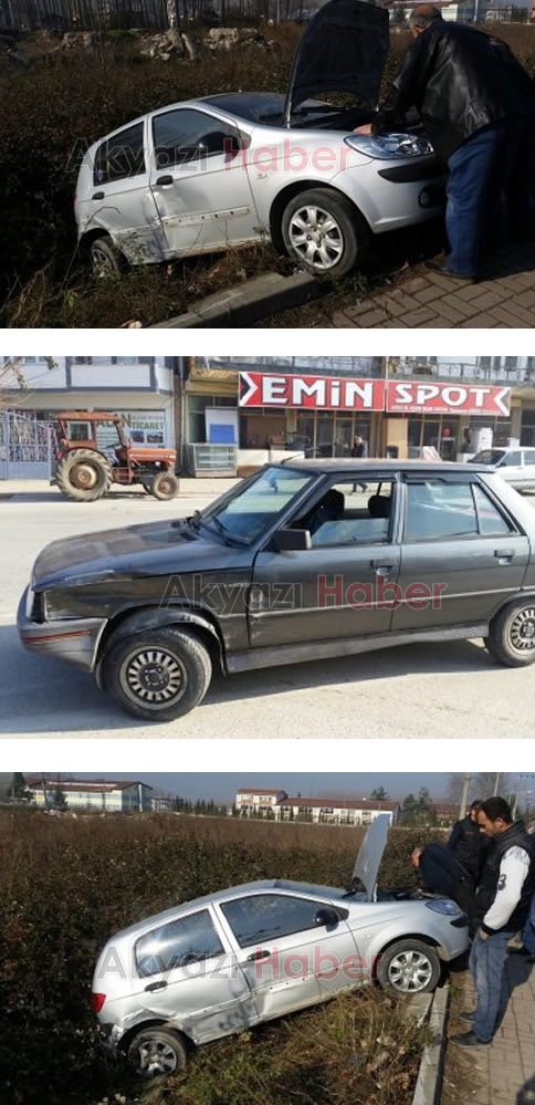 Sanayi Girişinde Maddi Hasarlı Kaza