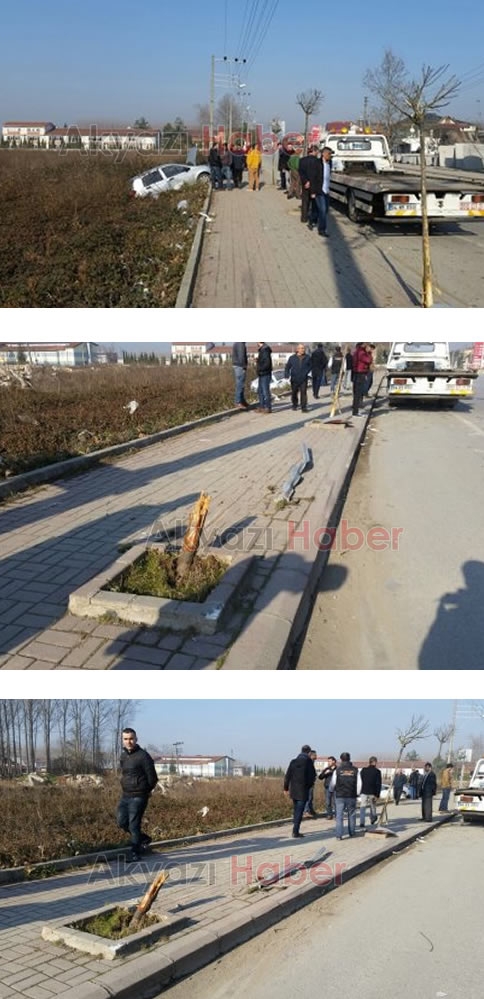 Sanayi Girişinde Maddi Hasarlı Kaza