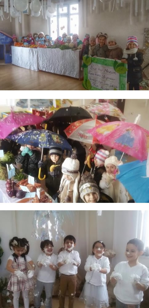 Minikler Kış Mevsimini Eğlenerek Öğrendi