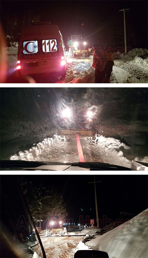 Kara Saplanan Ambulansı İş Makinası Kurtardı