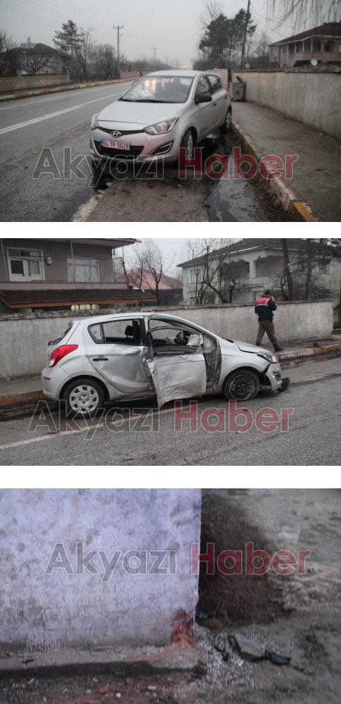 Virajını Alamayan Sürücü Direksiyon Hakimiyetini Kaybetti  1 Yaralı
