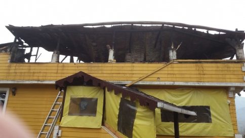 İki Katlı Evde Yangın Çıktı
