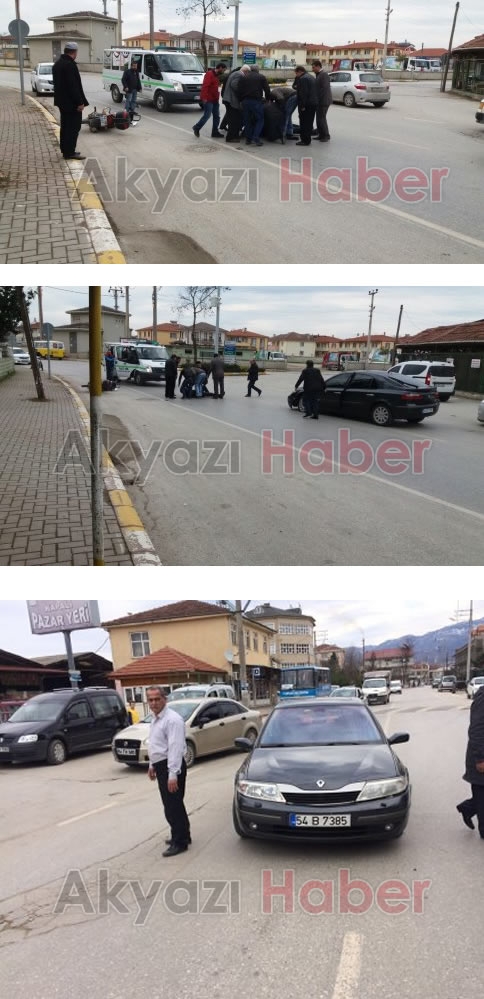 Otomobil Motosiklete Çarptı 1 Yaralı