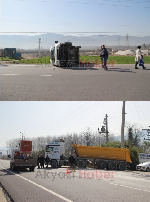 Ters Şeride Giren Ticari Minibüs Tırla  Çarpıştı 1 Yaralı