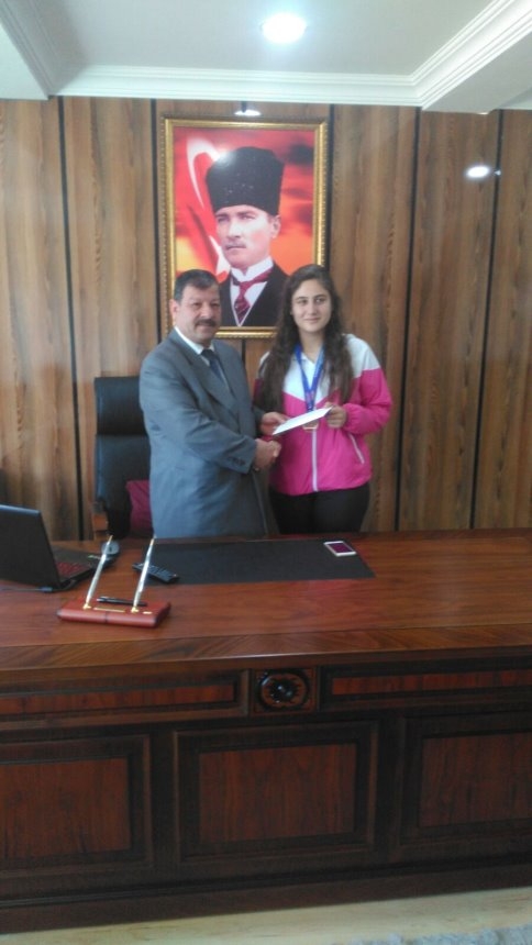 Başarılı Taekvandocu’dan Müdürlere Ziyaret