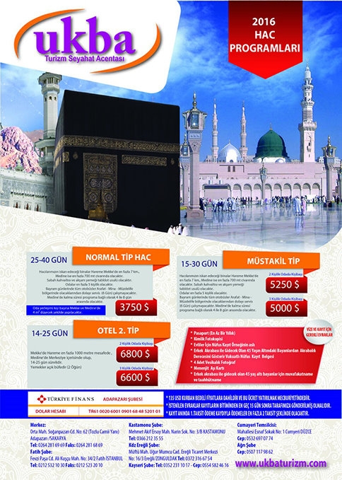 2016 Yılı Hac Kayıtları Başlıyor