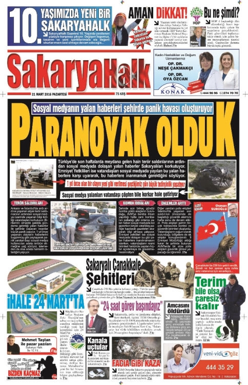 SakaryaHalk Gazetesi Logosunu Değiştirdi