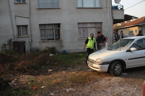 Akyazı’da Araç Yangını