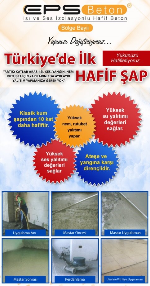 Isı ve Ses Yalıtımlı Hafif Şap Sistemi