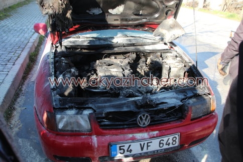 Lpgli araçta çıkan yangın korkuttu.