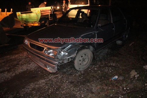 Taşburun Köyü Girişinde Kaza