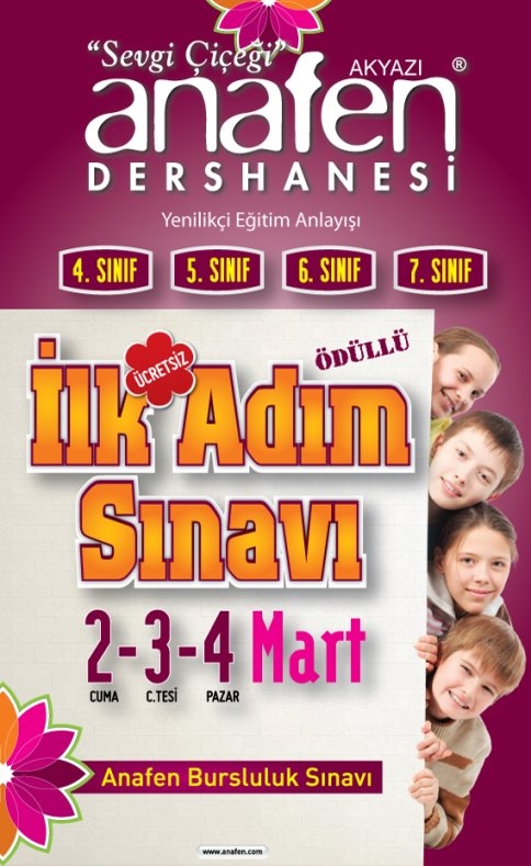 Akyazı ANAFEN Ücretsiz Ödüllü Seviye Sınavı