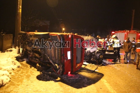Kuzuluk Yolu Karaçalılık Mevkiinde Trafik Kazası