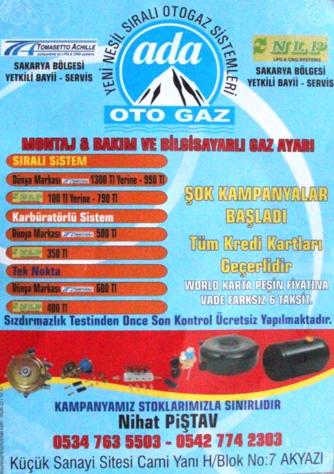 Ada Oto Gaz'da Şok Kampanyalar Başladı.