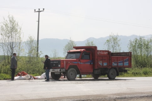 Arıyı Kovayım Derken Kamyoneti Devirdi