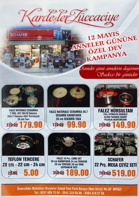 Kardeşler Züccaciye’den Anneler Günü’ne özel kampanya.