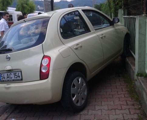 Aniden Önüne Çıkan Kadına Çarpmamak İçin Yoldan Çıktı.