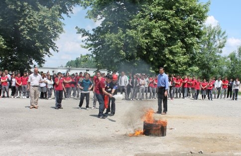 Okulda Yangın Tatbikatı Gerşekleştirildi!