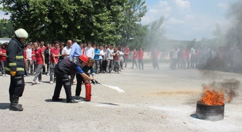 Okulda Yangın Tatbikatı Gerşekleştirildi!
