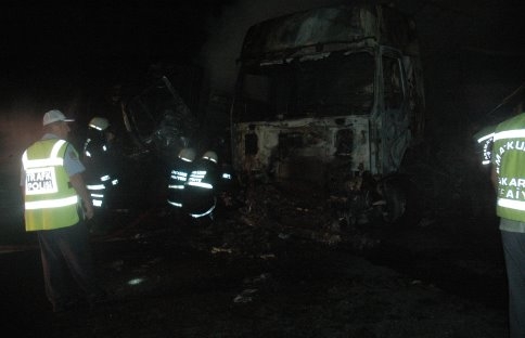 Otobanda Tır Yangını