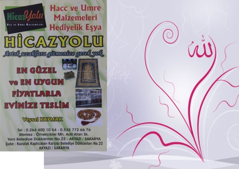 Akyazı’da tüm Hac Malzemelerini Bulabileceğiniz adres Hicaz Yolu 