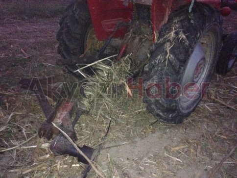 Tarlasını temizlerken iş makinesinin altında kaldı.
