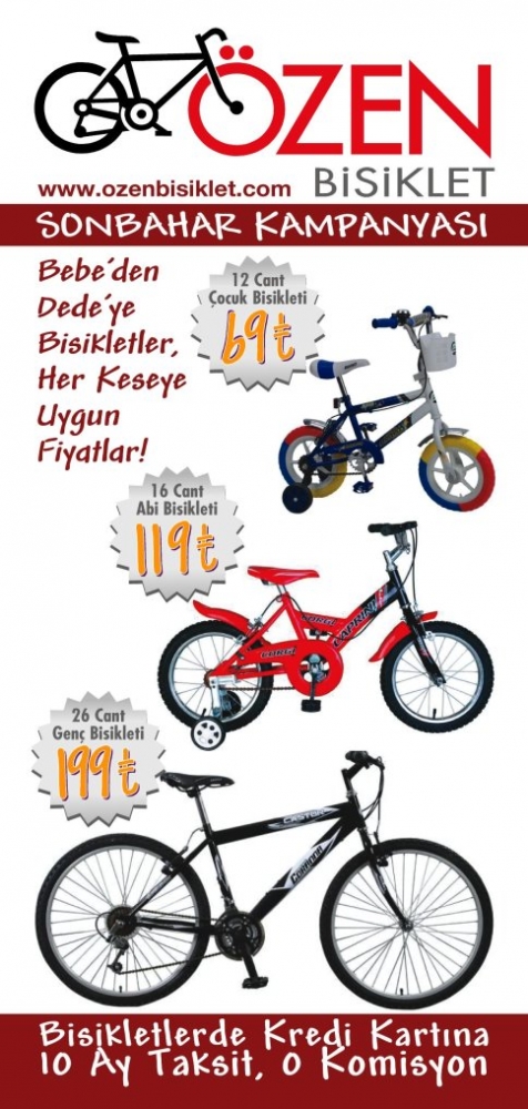 Ayda 6,9 TL Taksitle Bisiklet