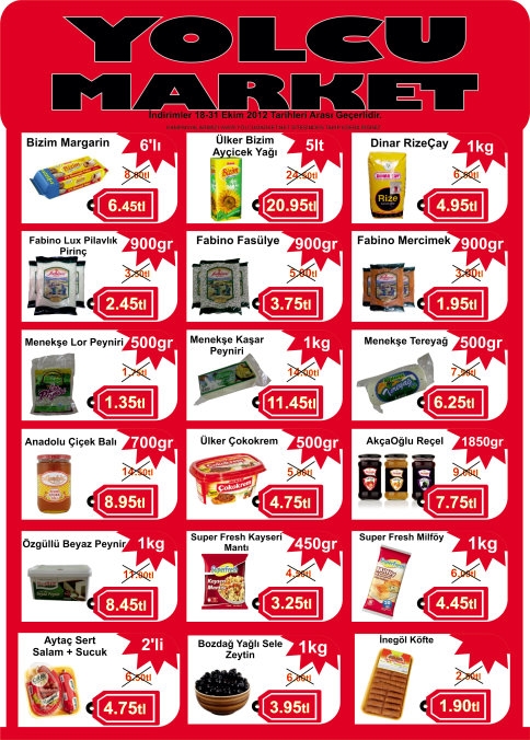 Yolcu Market ‘te indirimli fiyatlar