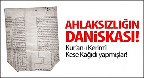 KUR'AN SAYFASINDAN KESE KAĞIDI