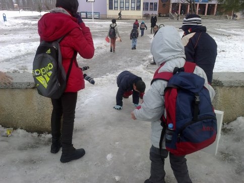 Okul girişi Rampalı Buz pisti, Yuvarlanan Yuvarlana