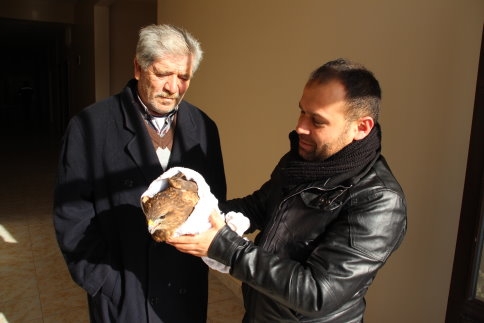 Yol Kenarında Yaralı Bulduğu Şahin’i Yetkililere Teslim Etti