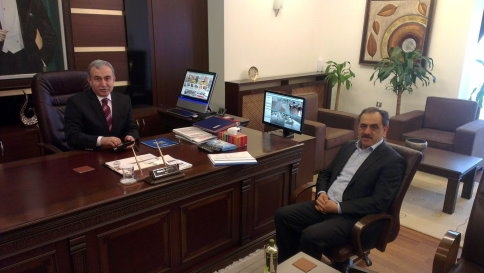 Başkan Yaşar Yazıcı Vali Mustafa Büyük’ü Makamında Ziyaret Etti