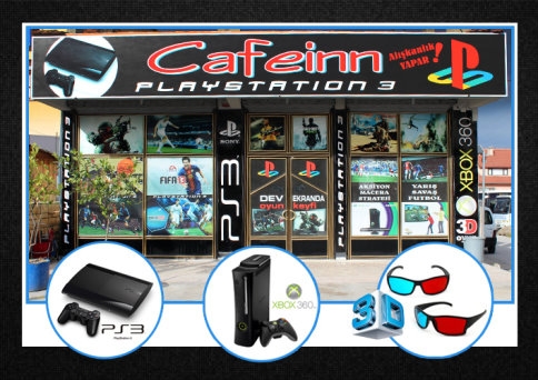 Cafeinn playstation oyun salonu açıldı. 